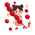 卡通糖葫芦女孩