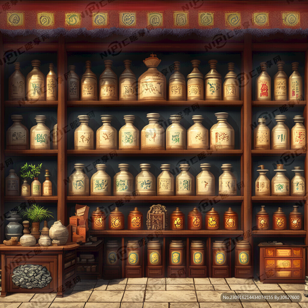 中药店风格 藏式装饰 方图