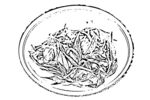 茶叶线描