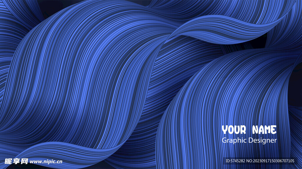 背景抽象蓝色 线条波浪形状未来