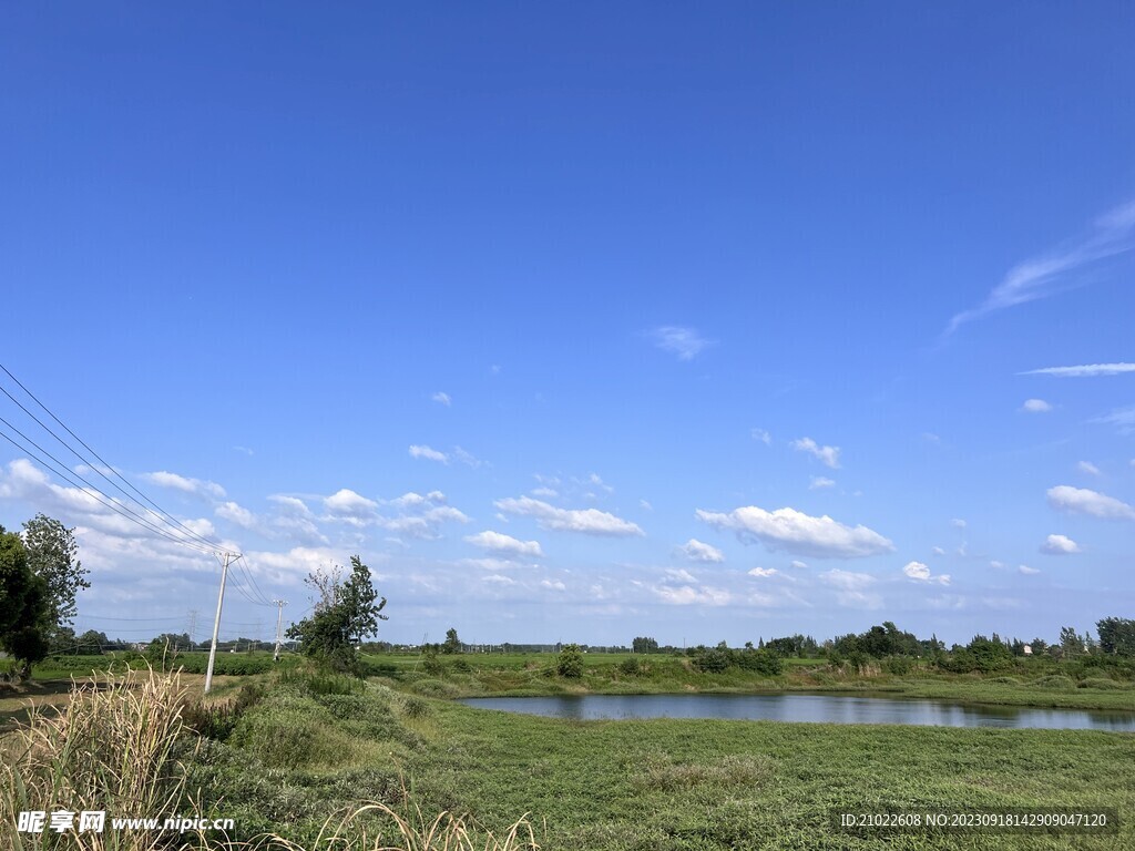 蓝天白云风景