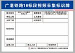 视频采集标识牌