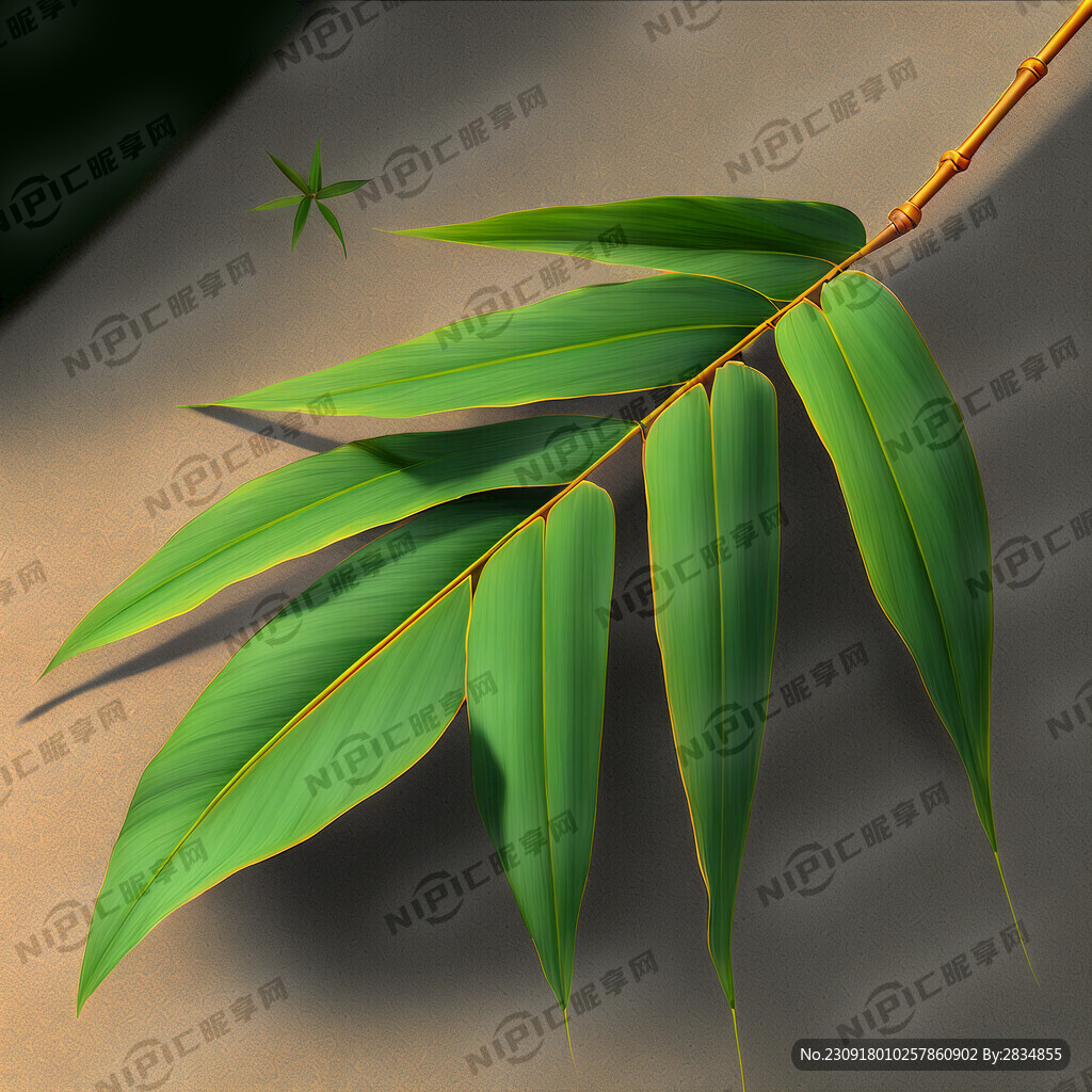 AI创作图竹叶nipic.com-昵图网