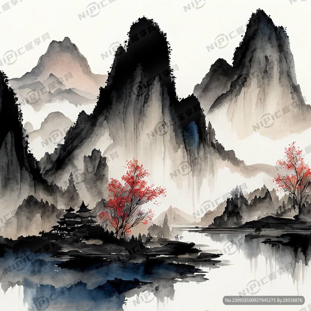 梦幻国潮山水风景