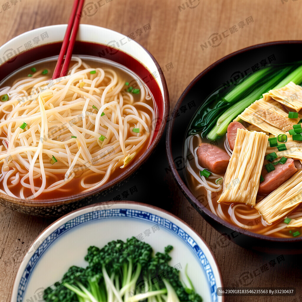 米线 红肠 午餐肉 腐竹 豆芽