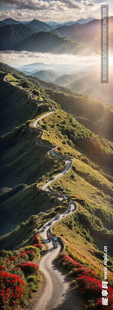 山川远路风景图