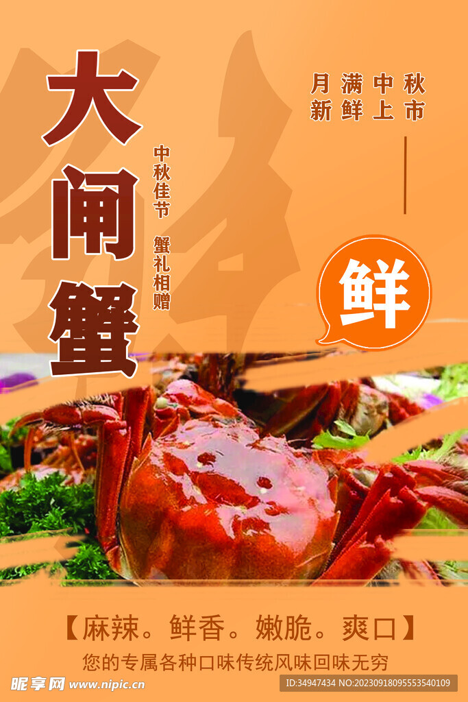大闸蟹海报