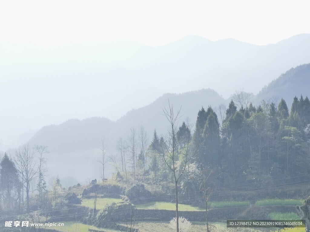 乡村晨曦美景