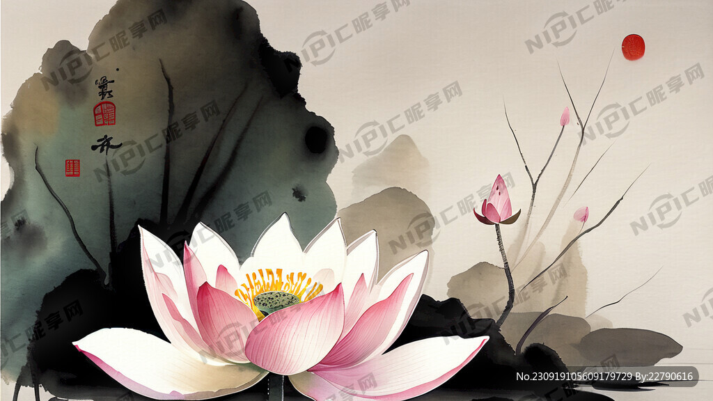 禅意荷花