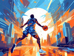 篮球体育插画背景