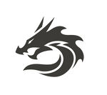 抽象龙 龙剪影 插图 矢量