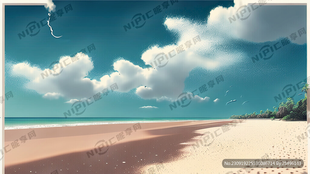 沙滩 海平面 天空 正面