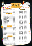 价格表