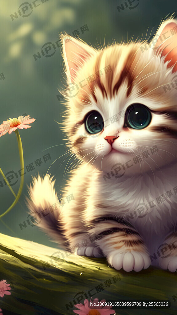 一只可爱的萌萌的小猫壁纸