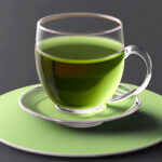 透明杯绿茶