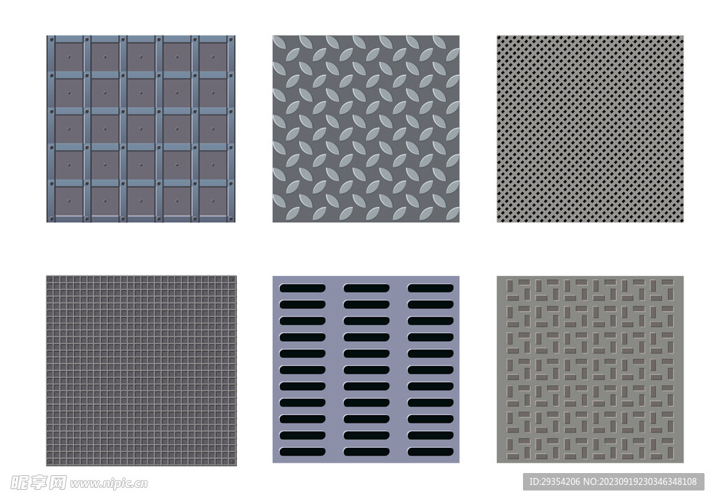 网格钢板矢量图片
