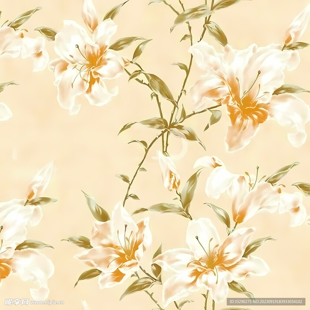 水彩花