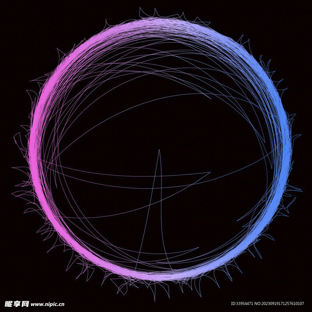 圆形抽象科技线条