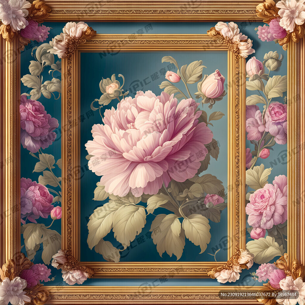 欧式 花朵 田园 洛可可 法式