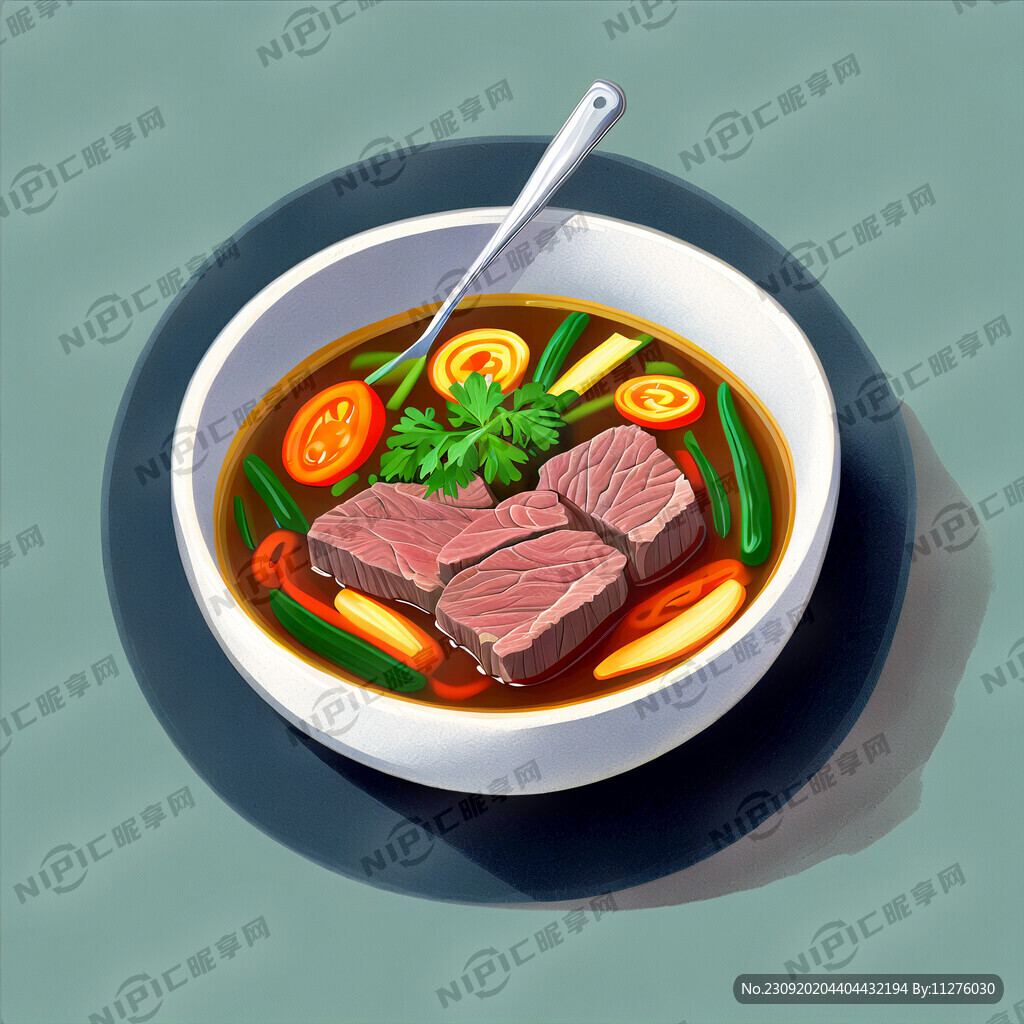 牛肉汤插画