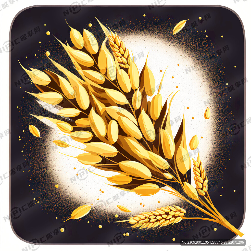 谷子粒 矢量图 卡通图