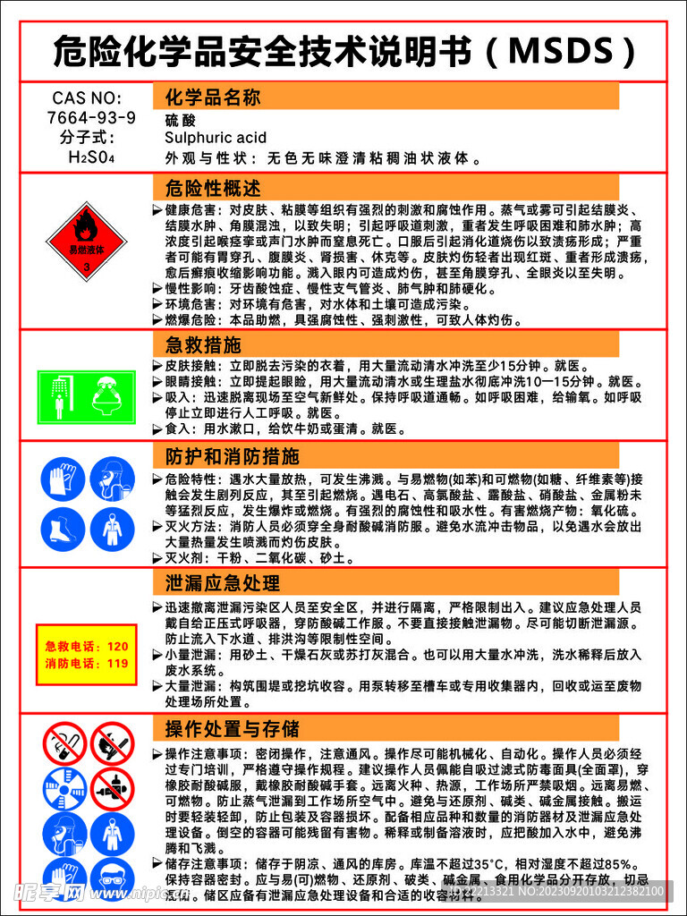 硫酸 MSDS 安全技术说明书