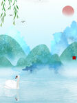  湖泊背景
