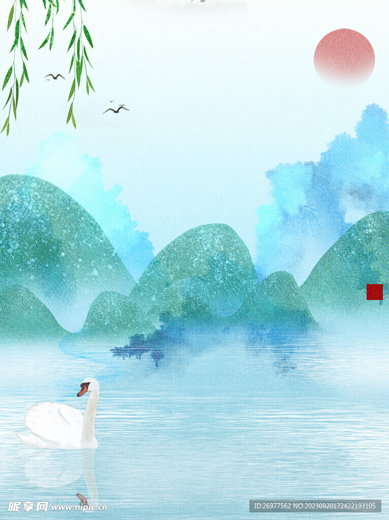  湖泊背景