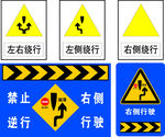 左右绕行 禁止驶入