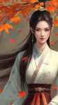 汉服中秋美女