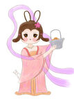 可爱q版卡通嫦娥插画psd分层