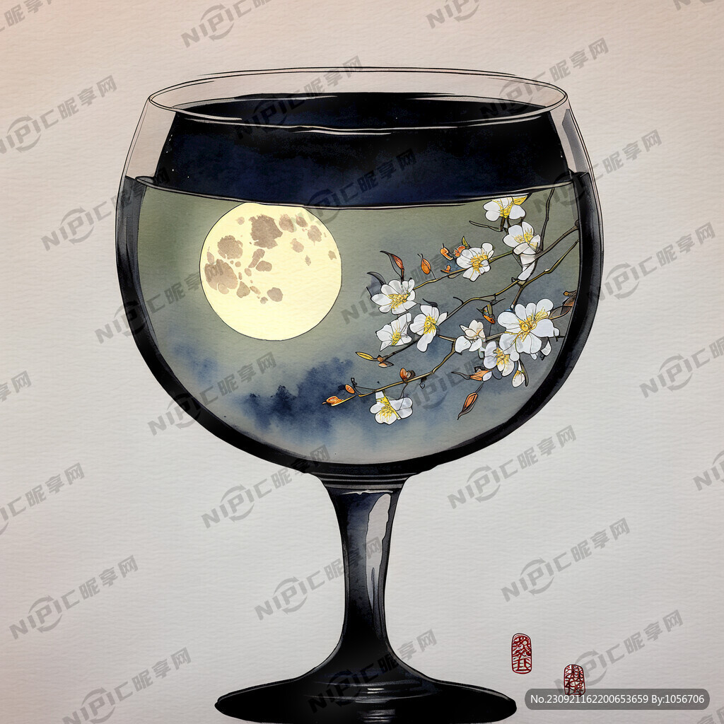 酒杯里的月夜