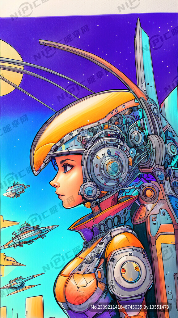 未来科技幻想 卡通漫画