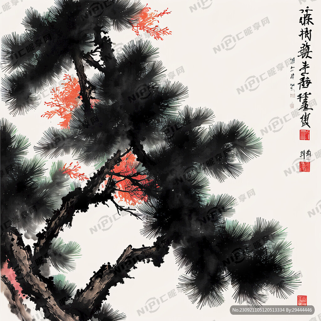 松子宣传手册封面 松树 松塔