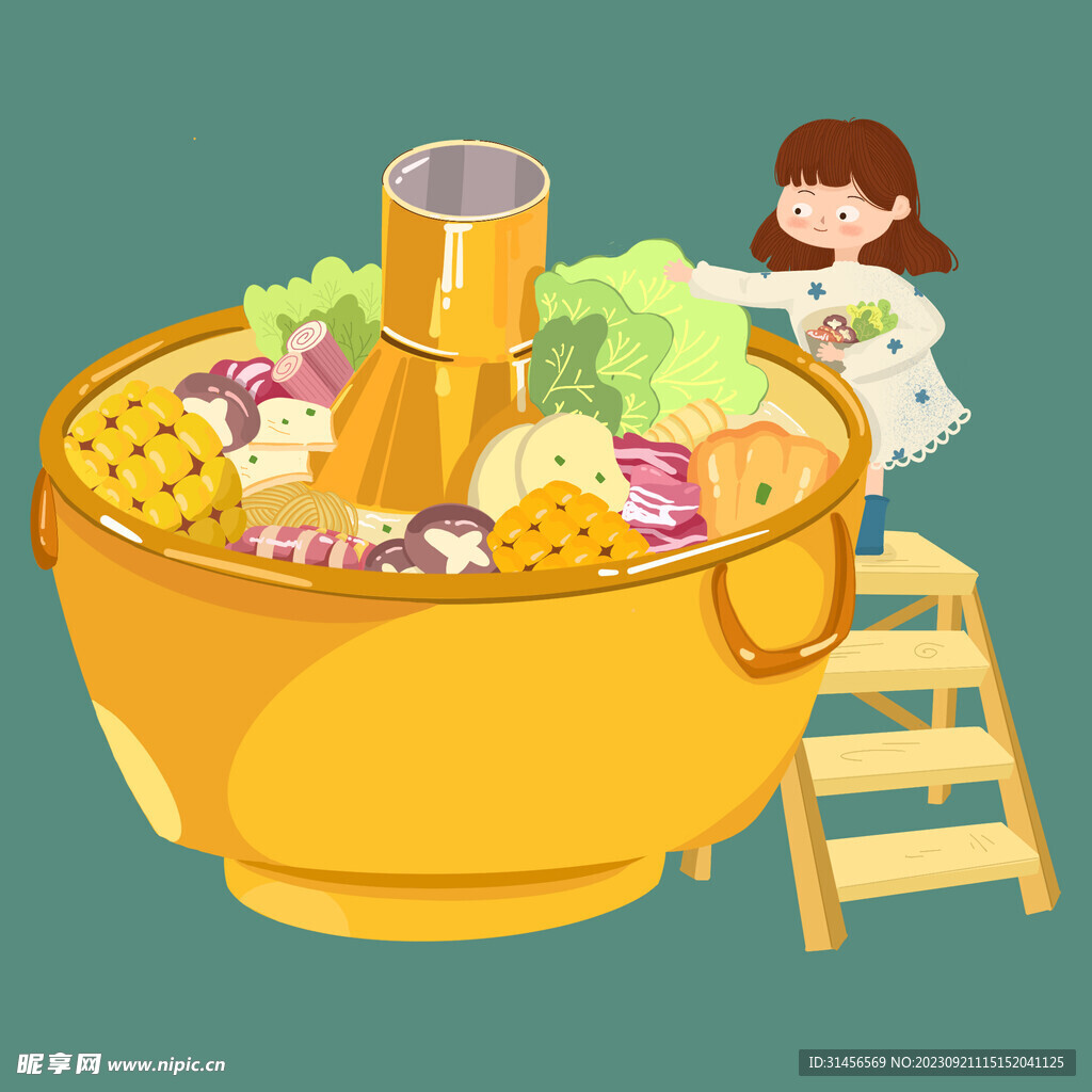 火锅插画