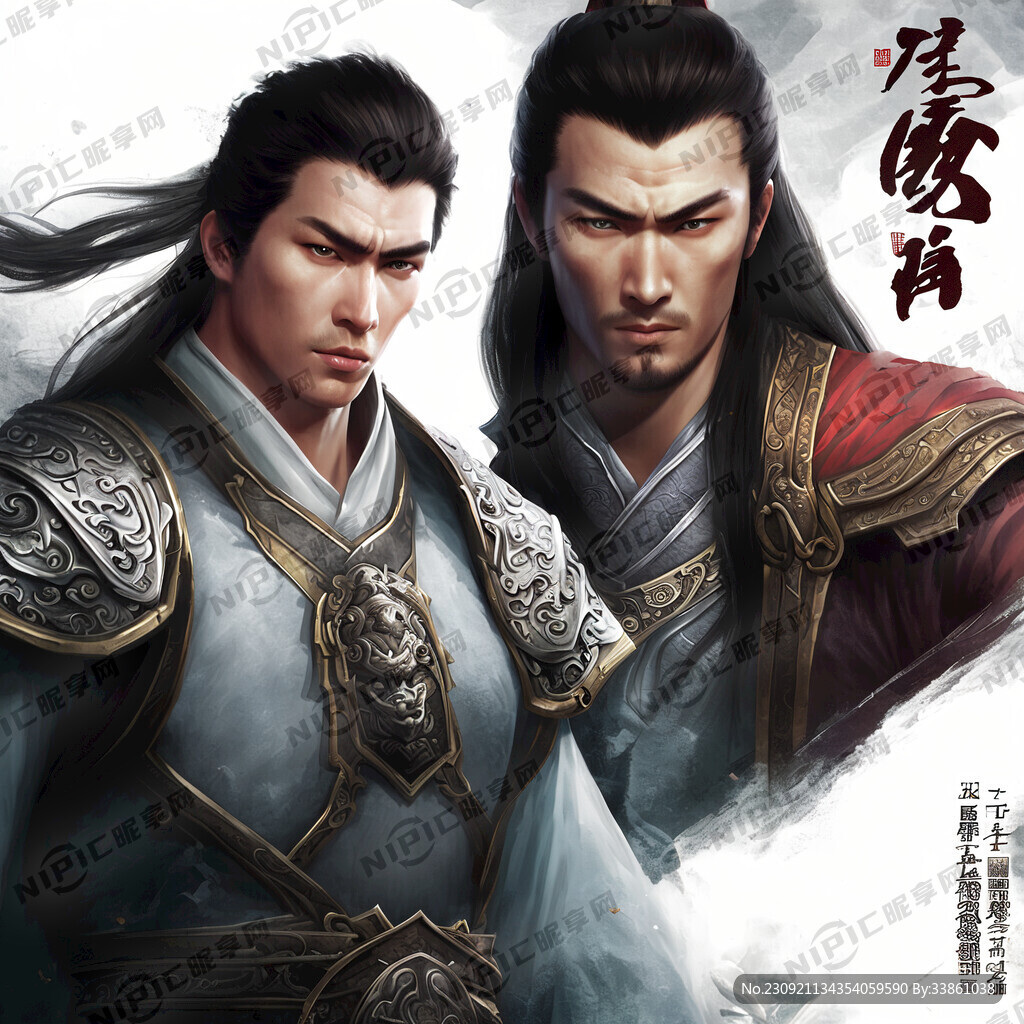 两个男性对战玄幻小说封面