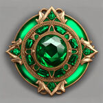绿宝石等级，勋章，透明底色