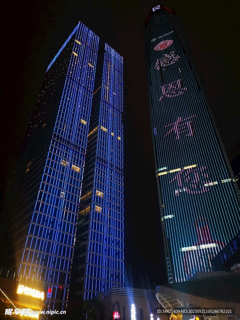 高楼夜景