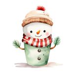 卡通雪人插画