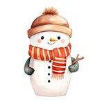 卡通雪人插画
