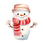 卡通雪人插画