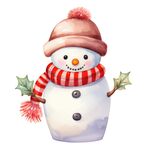 卡通雪人插画