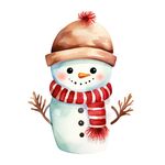 卡通雪人插画