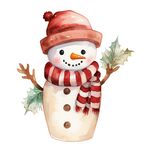 卡通雪人插画