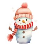 卡通雪人插画