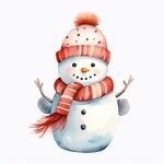 卡通雪人插画
