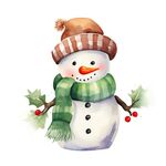 卡通雪人插画