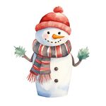 卡通雪人插画