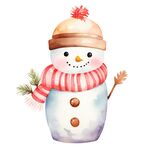 卡通雪人插画