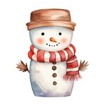 卡通雪人插画